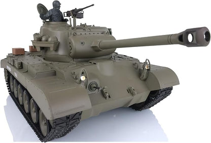 US in Stock 2.4GHz Heng Long 1/16 Scale M26 Pershing RTR RC Tank - 340° Rotating Turret Somke Unit Infrared Combat Lifting Barrel Light &amp Sound BB Shooting Airsoft Tank
