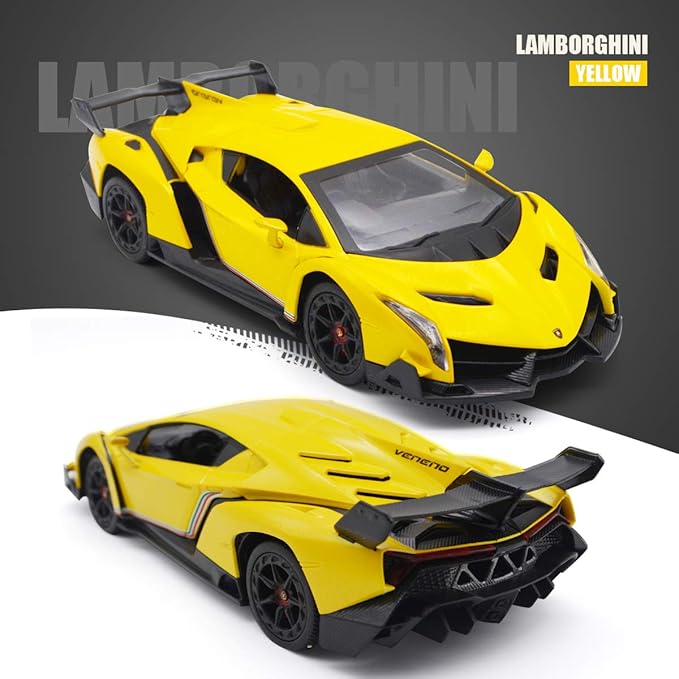 Remote Control Car RC Cars Racing Car 1:18 Licensed Toy RC Car Compatible with Lamborghini Model Vehicle for Boys 678 Years Old Yellow