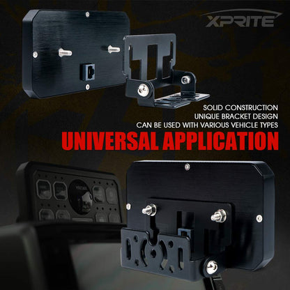 Xprite 8 Gang Switch Panel Box with Digital Voltmeter, Universal Touch LED Switch Pod Compatible with Jeep Truck UTV SUV Boat RV Marine Car Vehicles - Blue