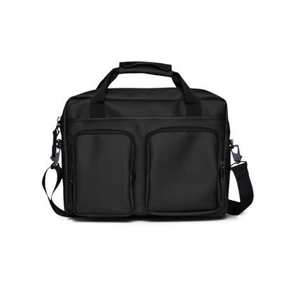 RAINS Texel Tech Bag - Black Waterproof Water Resistant Water Repellent Laptop Bag Unisex Commuter Travel Case 15" Computer Sleeve Tech Organizer - 2 Year Warranty