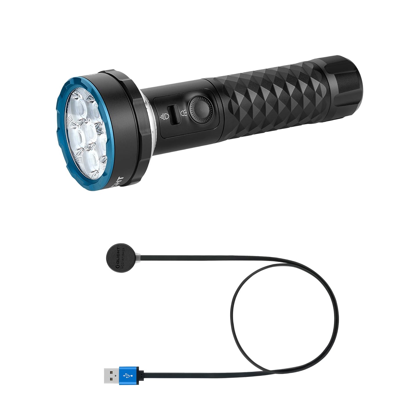 OLIGHT Prowess Rechargeable High Lumen Flashlights, High-Efficiency USB-C Charging LED Flashlight Bundle MCC3 Magnetic Charging Cable
