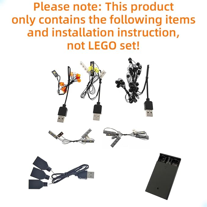 LED Light Kit Compatible with Lego Ideas Home Alone - Lighting Set for Ideas 21330 Building Model (Model Set Not Included)
