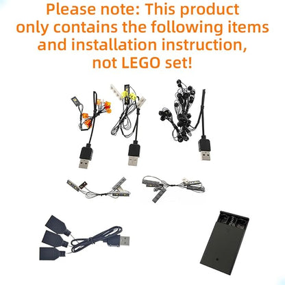 LED Light Kit Compatible with Lego Ideas Home Alone - Lighting Set for Ideas 21330 Building Model (Model Set Not Included)
