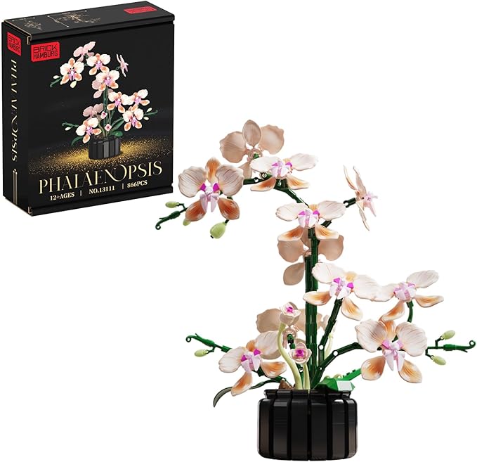 Flower Bouquet Building Blocks Kit Artificial Flowers Toys Botanical Collection DIY Unique Home&ampOffice Bonsai Decoration Adults Teen Girls for Hoilday
