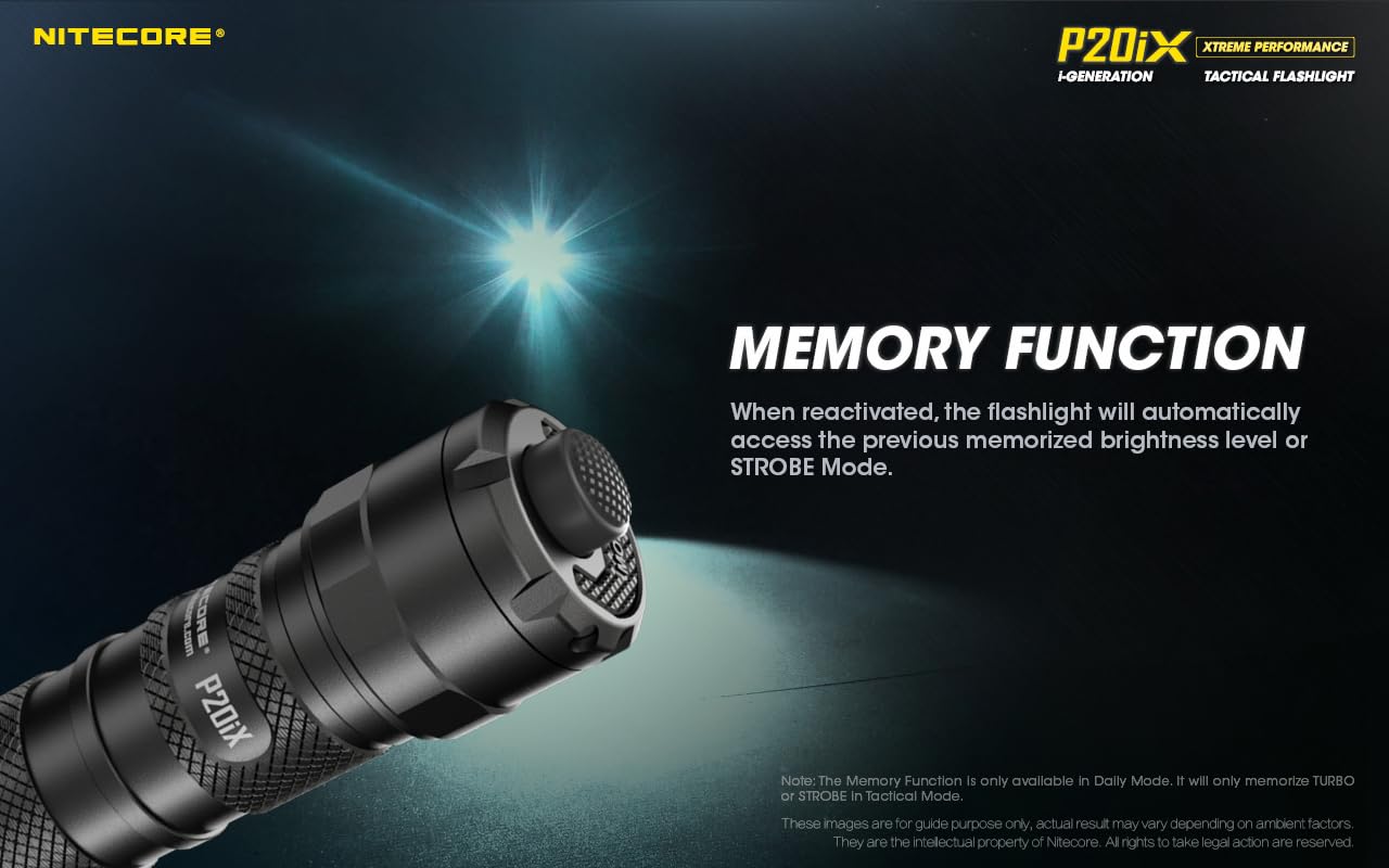 Nitecore P20iX Tactical Flashlight, 4000 Lumen USB-C Rechargeable High Lumen Super Bright with LumenTac Organizer