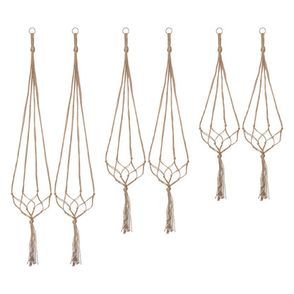 Petutu Plant Hangers Indoor Macrame Hanging Planter Holder 6 Pack, 3 Sizes