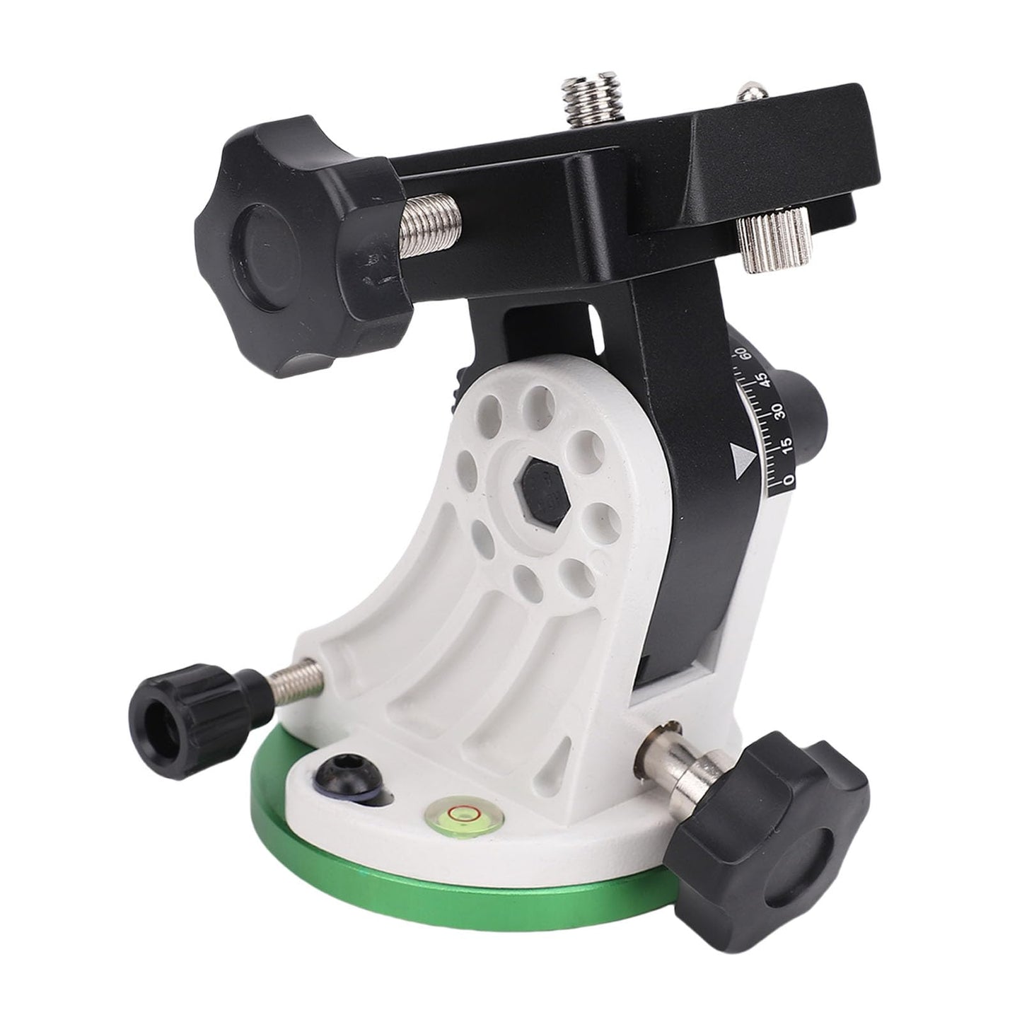 Sanpyl Telescope Mount, Latitude Adjustment Seat for SkyWatcher & Star Field, Aluminum Alloy Equatorial Wedge Instrument Latitude Base, Telescope Accessory (Green and White)