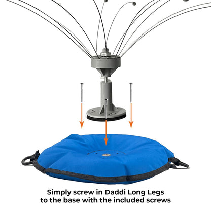 Daddi Long Legs Boaters Bundle - 8-Ft Bird Deterrent + Dissolve-It Enzyme Cleaner + Sandbag Base + Boat Base - Complete Bird Control for Boats, Docks, and Marinas