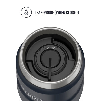 THERMOS Stainless King Travel Tumbler, 16 Ounce, Vacuum-Insulated | Midnight Blue | Pack of 4
