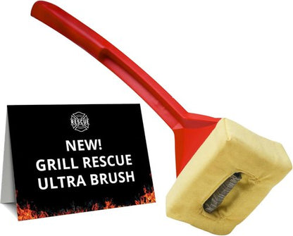 Grill Rescue | BBQ Cleaning Head - Bristle-Free Grill Brush for Cast Iron & Stainless Steel Grates