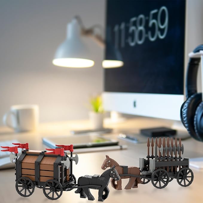 Medieval Ancient Castle Carriage Building BlocksAncient Military Weapons Chariot Building BricksMedieval Castle Building SetMOC Medieval Castle Accessories Building Blocks
