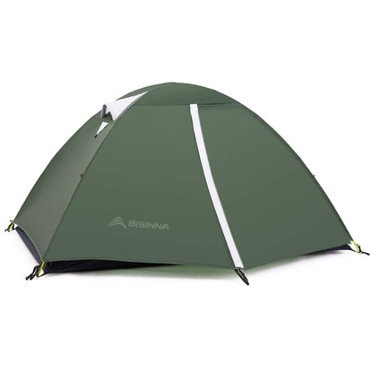 BISINNA 2 Person Camping Tent Lightweight Nylon Backpacking Tent Waterproof Windproof Two Doors Easy Setup Free Standing Double Layer Ultralight Tent for Camping Outdoor Hunting Hiking Mountaineering