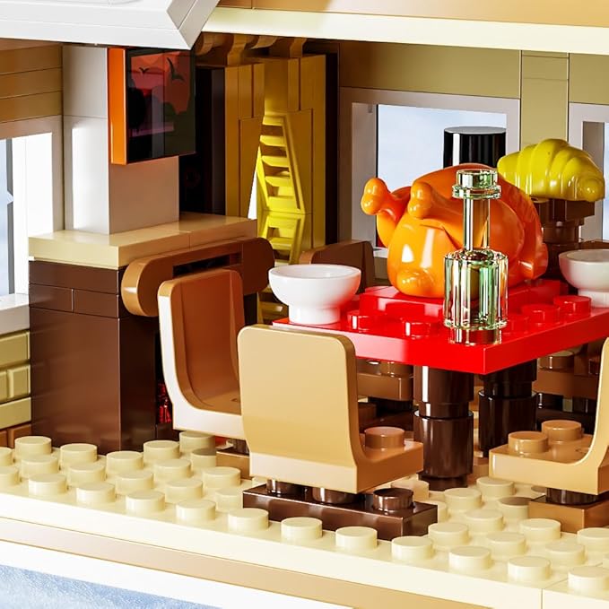 Winter Christmas Holiday House Building Set Holiday Village Blocks Christmas House Gifts for Adults and Teen (1431pcs)