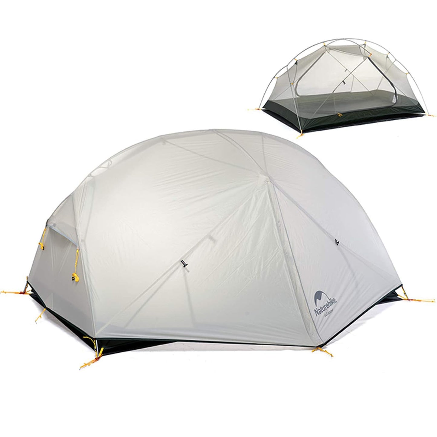 Naturehike Mongar 2-Person 3-Season Backpacking Tent Lightweight Waterproof Double Layer Easy Setup Camping Hiking Tent with Footprint
