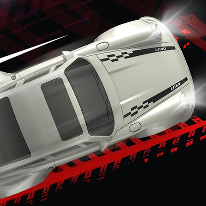1:64 Scale Mini RC Drift Car 2.4GHz 4WD Full Proportional Model Vehicle with LED Lights Racing Sport Toy for Adults Teens