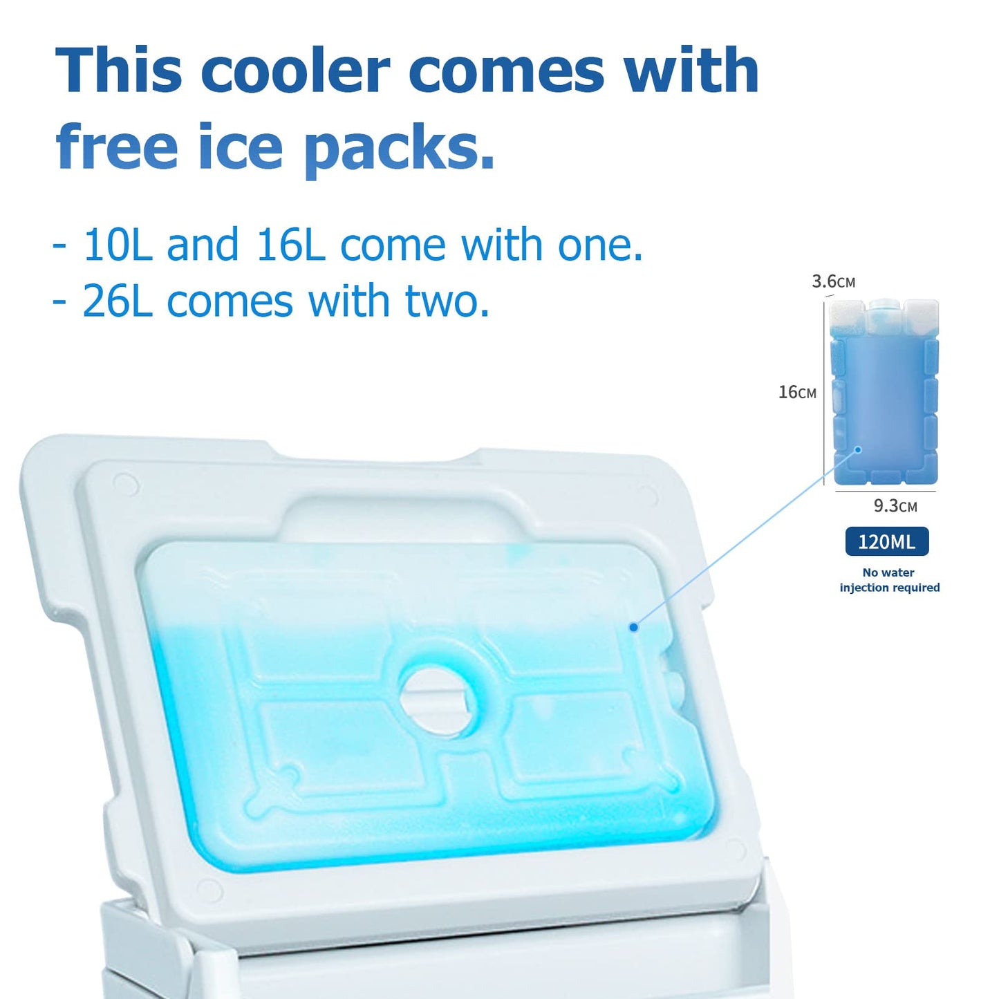 11/17/28 Qt Insulated Portable Cooler Leak-Proof Ice Chest Lunch Box Hard Coolers with Ice Packs for BBQ, Camping, Pincnic-Red
