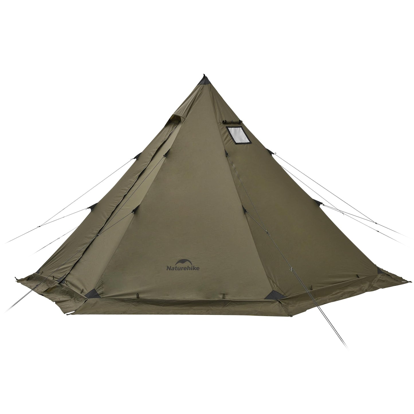 Naturehike Ranch Fire Teepee Tent, Hot Tents with Stove Jack, 4-6 Person Waterproof Windproof 4 Season Tent, Cold Weather Winter Tents for Camping
