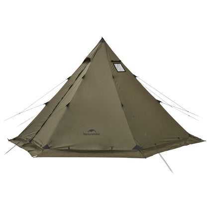 Naturehike Ranch Fire Teepee Tent, Hot Tents with Stove Jack, 4-6 Person Waterproof Windproof 4 Season Tent, Cold Weather Winter Tents for Camping