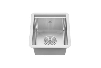 STARSTAR Workstation Ledge Undermount Single Bowl 304 Stainless Steel Kitchen/Yard/Bar/Laundry/Office Sink, With Grid, Cutting Board, Strainer with Basket (13 x 15 x 8)