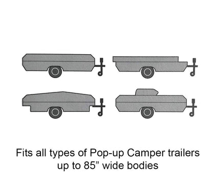 GEARFLAG Pop-up Camper Cover fits 14' - 16' Reinforced Windproof Side-Straps, Anti-UV Water-Resistance Heavy Duty Triple Layers for Trailer RV (Fits 14' - 16')