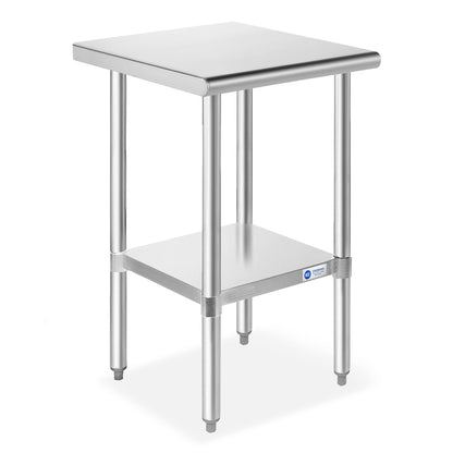 GRIDMANN Stainless Steel Work Table 18 x 24 Inches, NSF Commercial Kitchen Prep Table with Under Shelf for Restaurant and Home