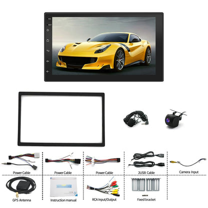 Slakerbe Android 14 Double Din Car Stereo Radio for Ford Ranger 1998-2006, 2G+32G 7" Touchscreen Car Radio w/Wireless Carplay Android Auto GPS WiFi Bluetooth RDS DSP SWC Mic Backup Camera