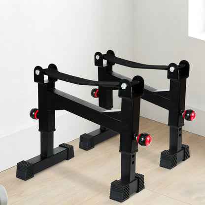 UBCTECH Deadlift Jack Barbell Stand - Heavy Duty Barbell Jack Deadlift - Adjustable Deadlift Platform for Home Gym Weightlifting Easily Load 880 Lbs