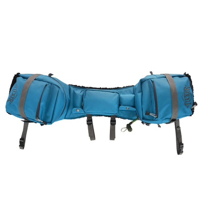 Circle Y Tucker Adventurer Durable Water-Resistant Contoured Horseback Riding Gear Saddle Pommel Bag w/Foam Padded Base, Insulated Padding, Fleece Lining, 3-Liter Water Bladder, Rain Cover Included
