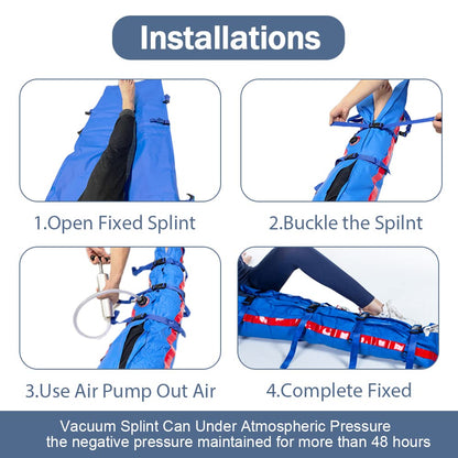 GBH-MED First Aid Vacuum Fixed Splint for Leg, Outdoor Emergency Calf Thigh Immobilization Protection Transport Device for Rescue & Accidents