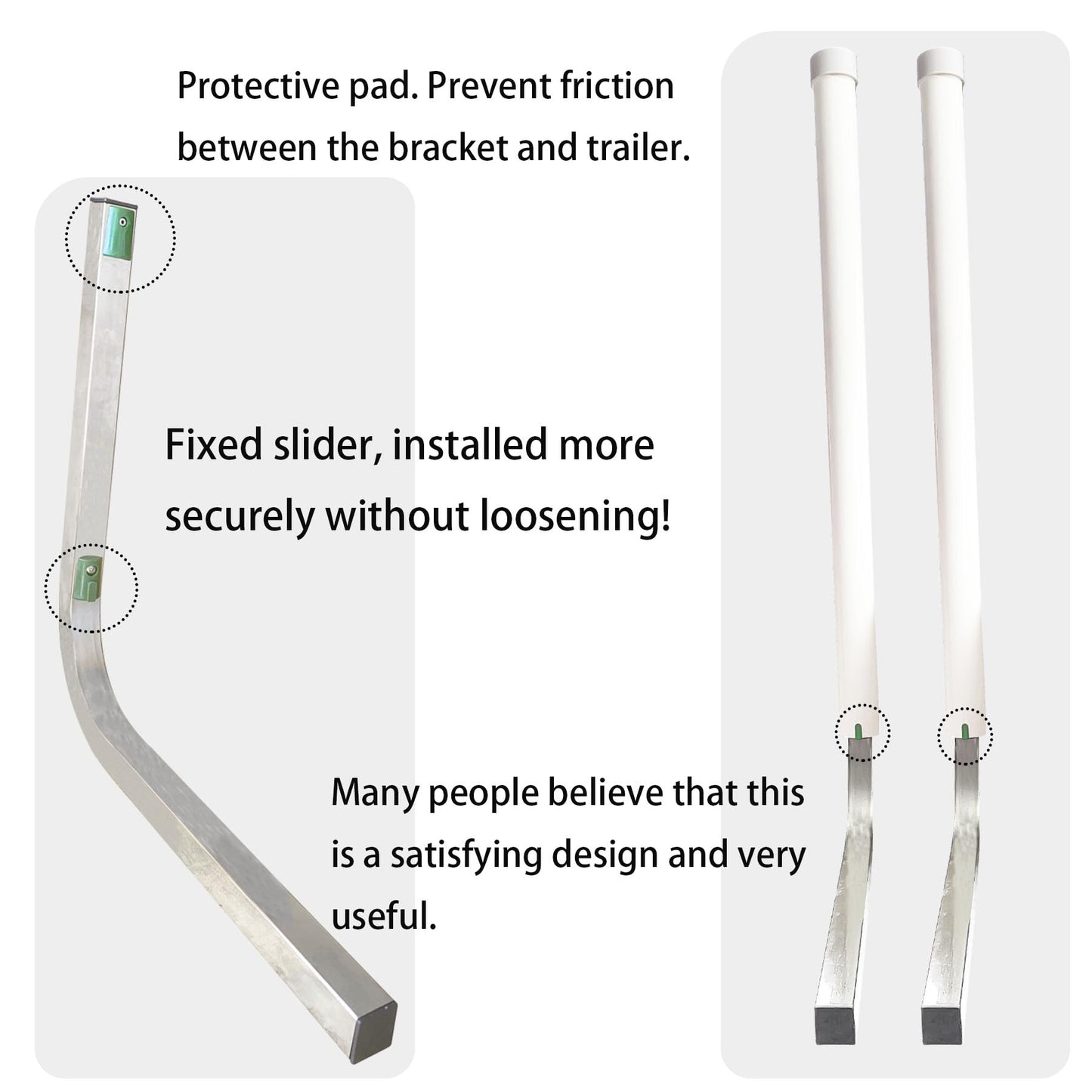SUONE Boat Trailer Guides,2*UPVC Boat Trailer Guides Poles Kits,Ocean Specific 2*316L Stainless Steel Trailer Post Guide on Anti seawater Corrosion,for Boats, Trailers,Kayaks,Canoes,Ski Boats (40 in)