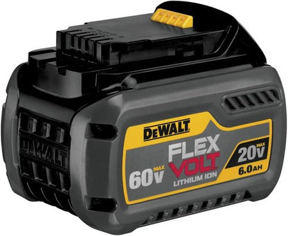 DEWALT FLEXVOLT 20V/60V MAX Lithium Ion Battery - 6.0Ah Capacity for Extended Power