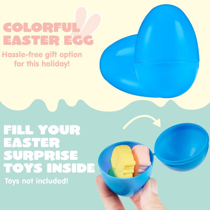 JOYIN 3.15" Easter Eggs, Fillable Plastic Eggs Empty Colorful Bright Eggshells with Hinge for Easter Hunt, Filling Treats, Party Favor, Basket Stuffers, Classroom Prize Supplies, 36PCS