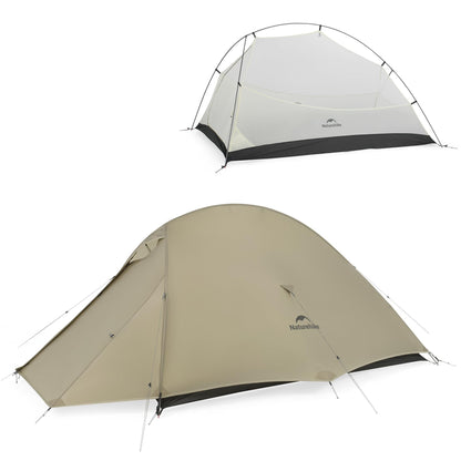 Naturehike Cloud up Pro 2 Person Tent, Double Layer Waterproof Two Person Tent,Ultralight 2 Person Backpacking Tent with Footprint