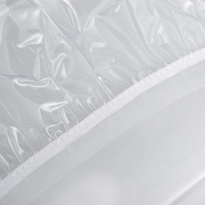 LIBERECOO Clear Round Fitted Vinyl Tablecloth for 49-56" Diameter Tables - Heavy Duty Elasticized Table Cover Elastic Edged Plastic Table Cloth Protector