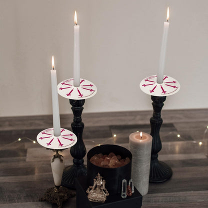100 Pieces Church Candles- White Taper Candle Unscented with Drip Protectors-for Church Congregational Christmas Vigil-5 Inch Tall x 1/2 Inch Diameter