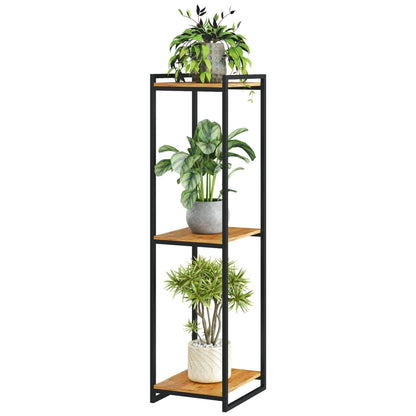 yeavs 3-Tier Plant Stand Indoor, 45" Tall Modern Plant Shelf Corner Flower Pot Holder Organizer for Living Room Balcony Garden, Rustic Brown