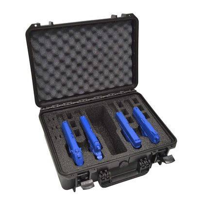 4 Pistol 12 Magazine Doro Gun Case with Custom MyCaseBuilder Foam Insert | Waterproof, Heavy Duty | Tactical Firearms, Ammunition and Accessory Holder | Hard Gun and Magazine Case | 18 x 14 x 7 Inches