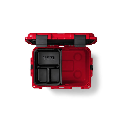 YETI LoadOut 30 GoBox Divided Waterproof Cargo Case, Dry Box, Camera Case, Fishing Tackle Box, Rescue Red