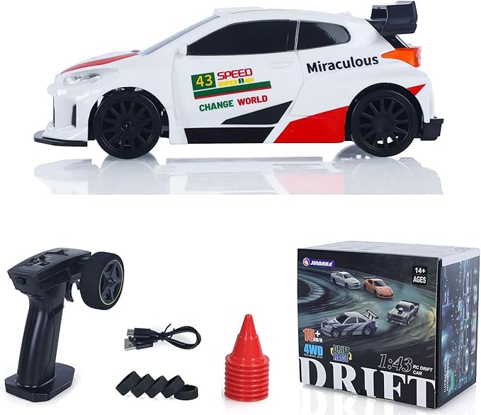 TOUCAN RC HOBBY 1/43 High Speed RC Racing Car Radio Controlled Drift Vehicle 4WD RTR Mini Model Toy 2.4G Radio Battery Gifts for Children