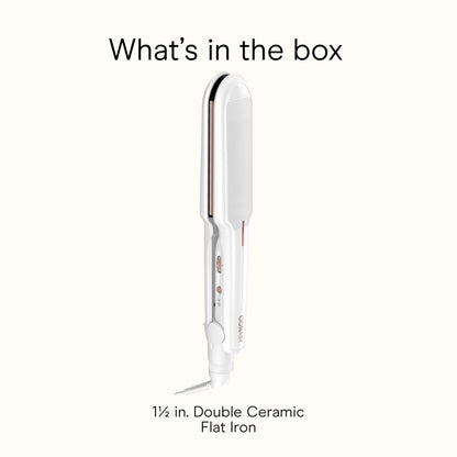 Conair Double Ceramic Flat Iron, 1 1/2-inch Wet-to-Dry Hair Straightener