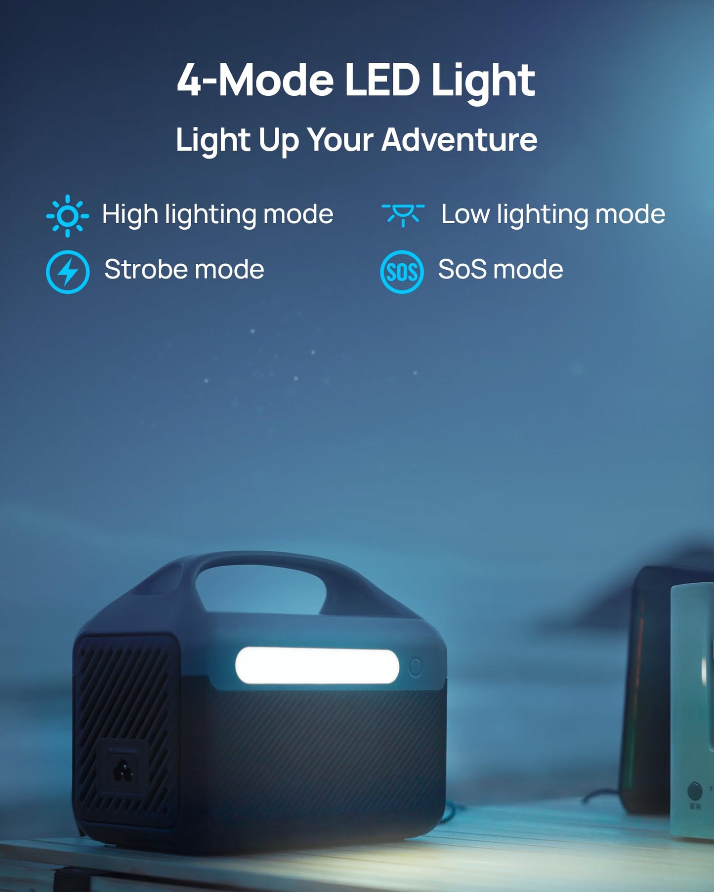 DaranEner Portable Power Station, 192Wh LiFePO4 Battery Backup Solar Generator with w/2 300W (Peak 600W) AC Outlets, USB-C PD 60W Fast Charge, Power Bank for Camping, Outdoor, Home,Emergency