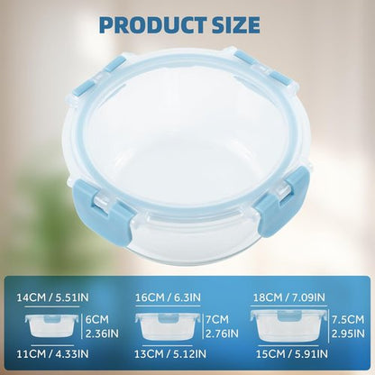 BYLWORKOUT Glass Storage Containers - 24 Piece Leak Proof Set for Meal Prep | Dishwasher Safe (Blue)