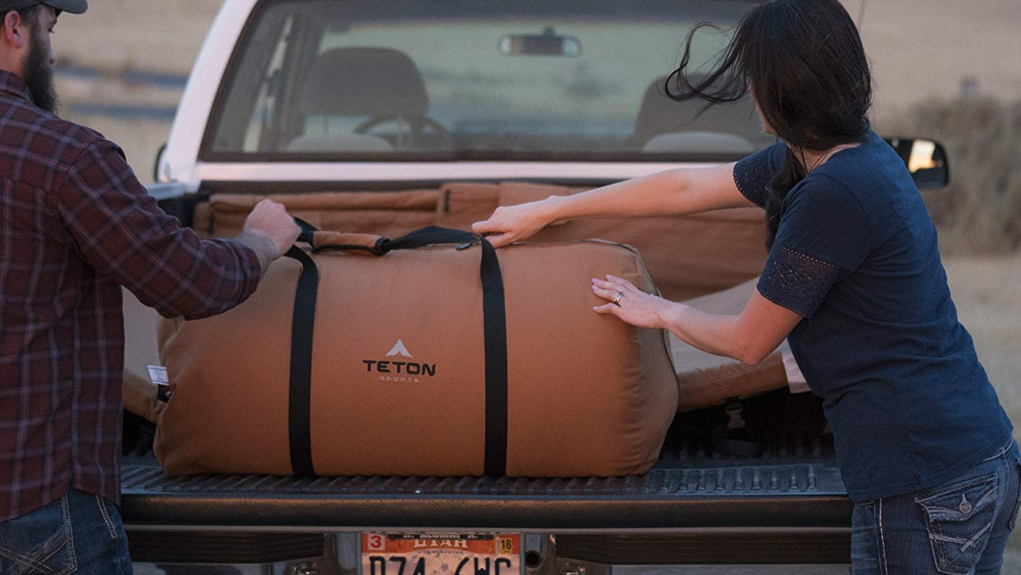 Teton Canvas Mammoth, 20 Degree Double Sleeping Bag, A Warm Bag The Whole Family can Enjoy. Great for Camping, Hunting and Base Camp. Compression Sack Included