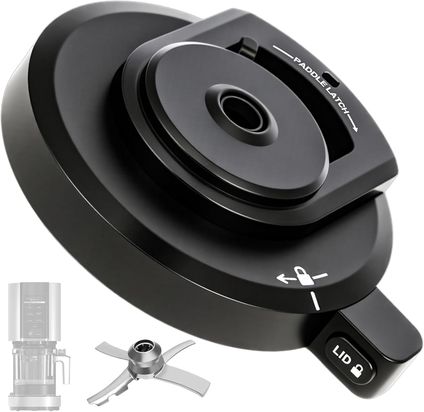 Ninja Creami Replacement Lid - Reusable Outer Bowl Lid with Paddle for NC299AMZ | NC300 Series