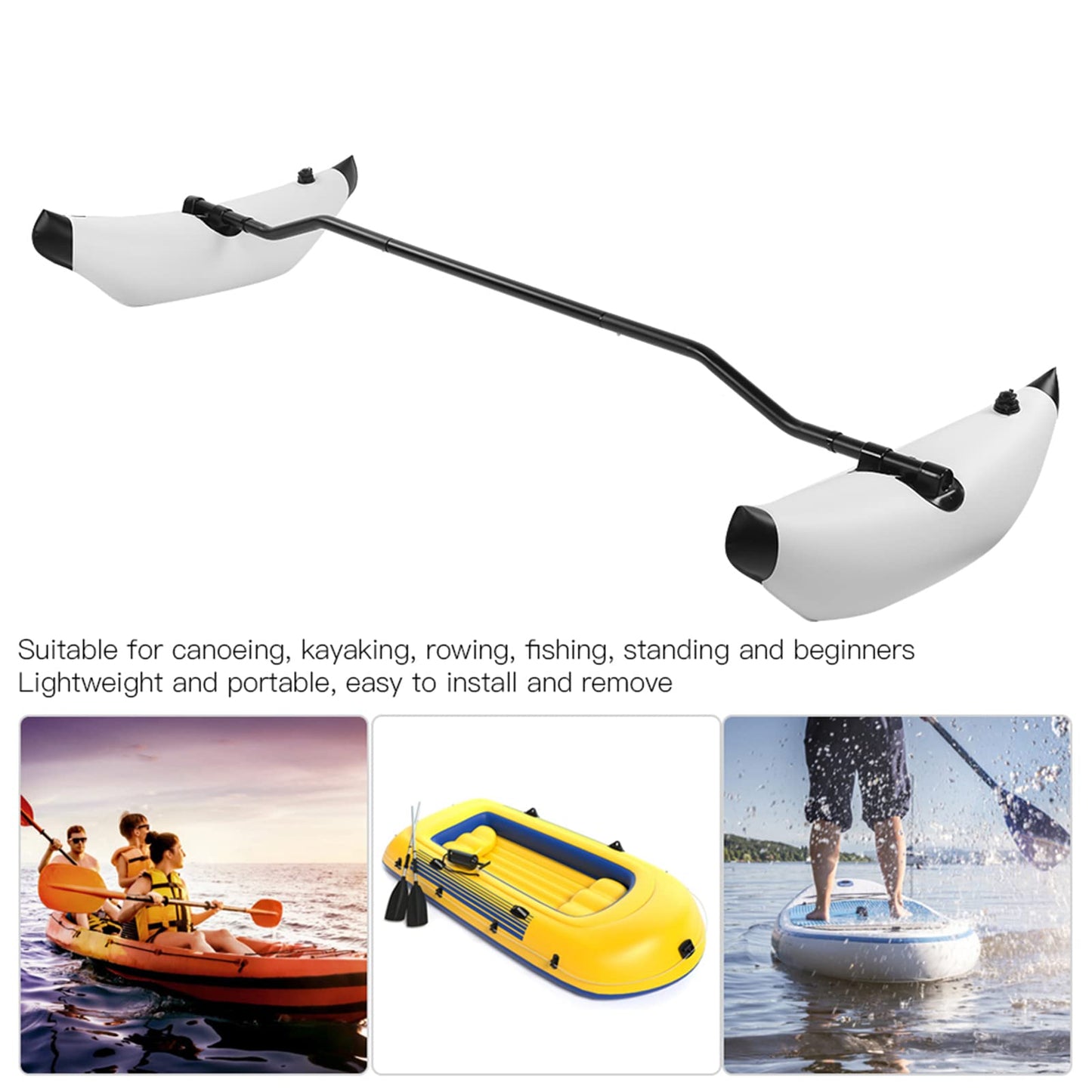 Kayak Outrigger Stabilizer , Portable PVC Higher Stability Kayak Outrigger Kit , Three Colours to Choose Inflatable Kayak Stabilizer , Easy to Install , for Floating Balancing Boat