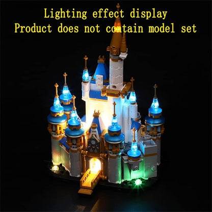 LED Light Kit Compatible with Lego Mini Disney Castle - Lighting Set for 40478 Building Model (Model Set Not Included)
