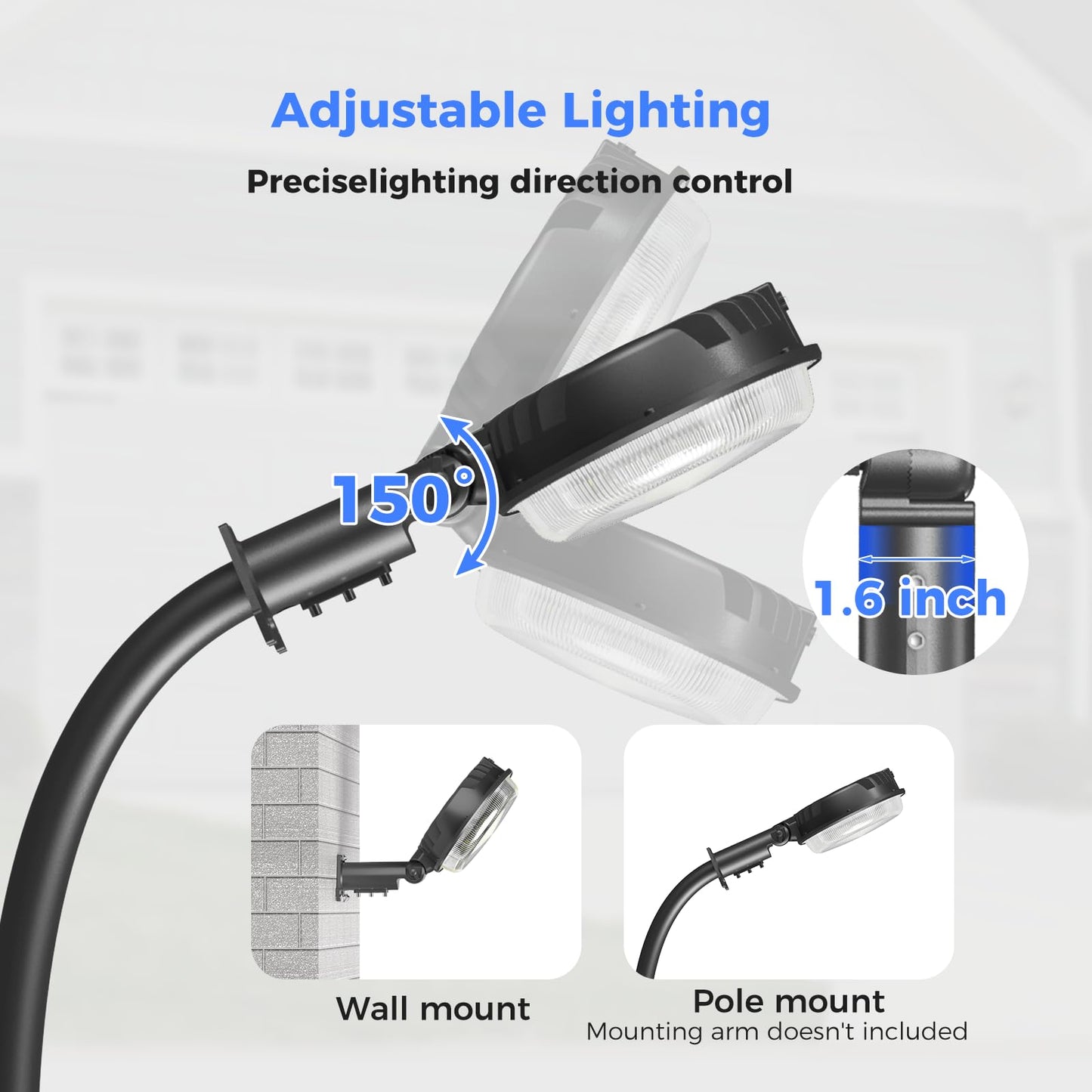 AIKVSXER LED Barn Lights 160W 24000LM Yard Area Light Dusk to Dawn Outdoor Lighting 6500K Security Flood Light IP66 Waterproof for Garden Garages Street Warehouse Farmhouse 6 Pack