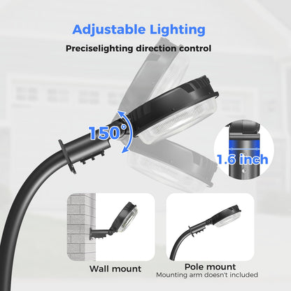 AIKVSXER LED Barn Lights 160W 24000LM Yard Area Light Dusk to Dawn Outdoor Lighting 6500K Security Flood Light IP66 Waterproof for Garden Garages Street Warehouse Farmhouse 6 Pack