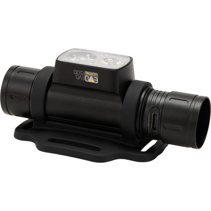Drake Waterfowl EVO1500 Lumen Headlamp – Rugged Waterproof Aluminum Headlamp with Rechargeable Power Supply, Multi-Mode Light, and Lockout Setting, Old School