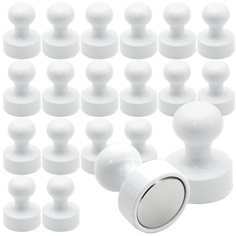 LOVIMAG Fridge Magnets 20Pcs Refrigerator Whiteboard Small Strong Magnet Classroom Kitchen Accessories Decorative Locker Set Decor Must Haves Office Calendar Refrigerador Magnetic Cute Crafts White